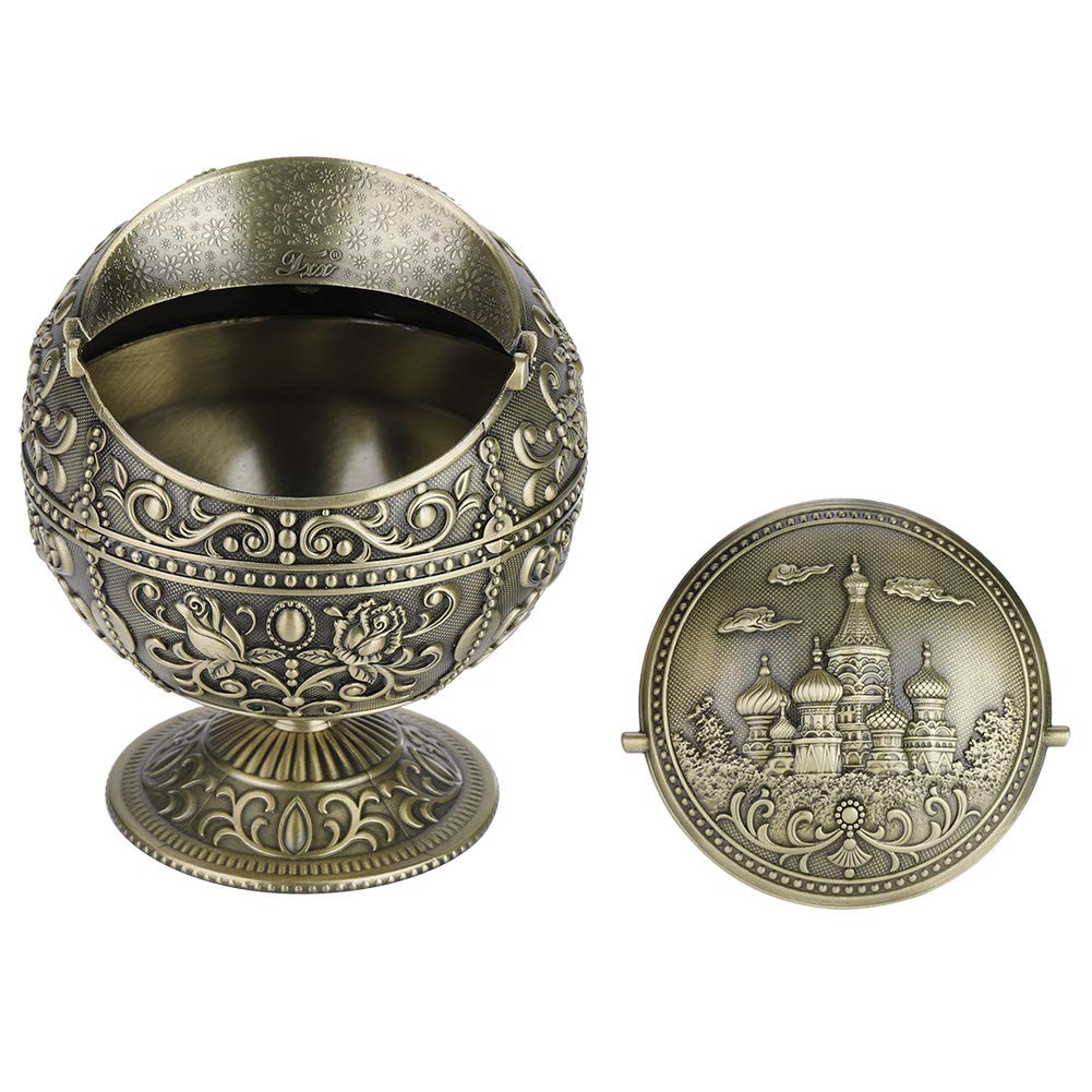 Amazon.com: Vintage Art Craft Ashtray Metal Round Ball Ashtray